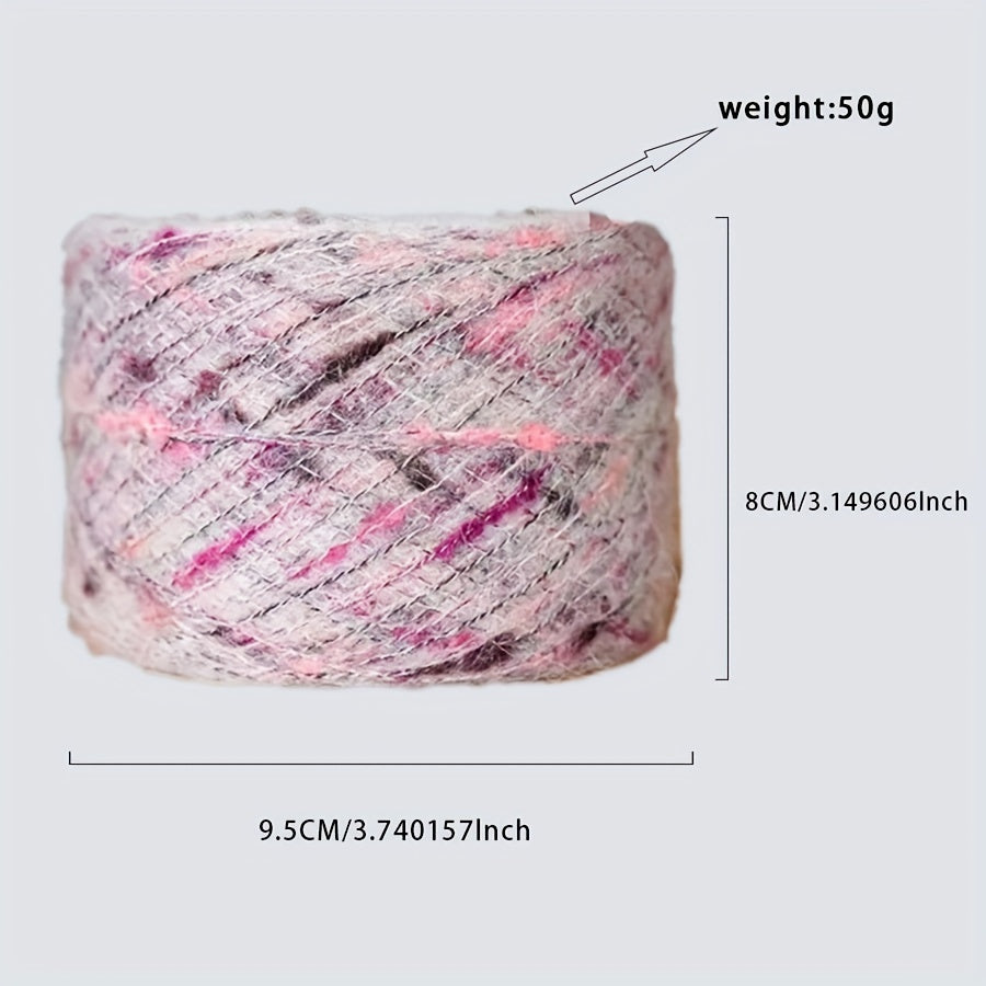 Gradient Chunky Mohair Yarn Colorful Dots DIY Sweater Shawl Scarf 50g 120m