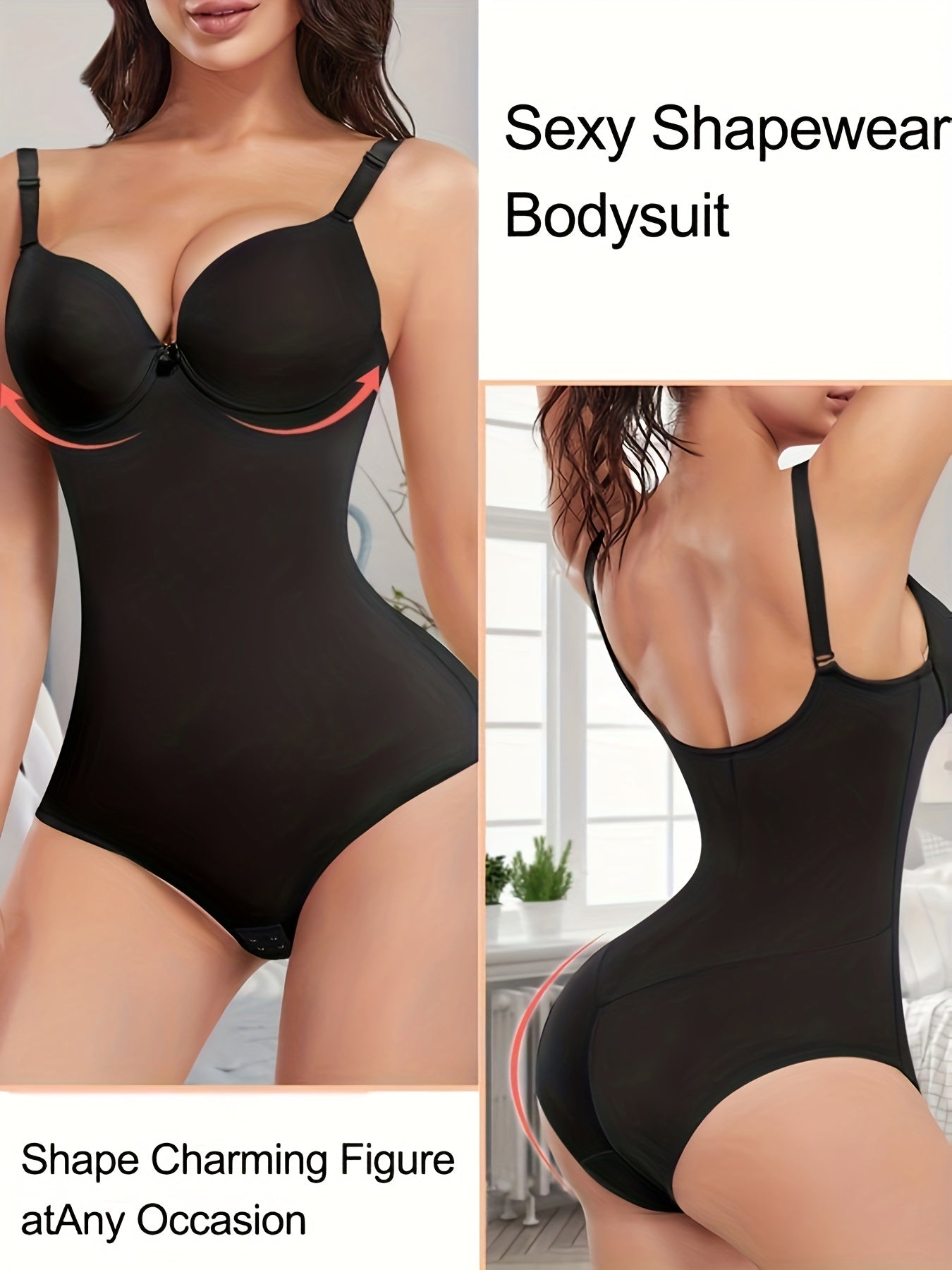 Tummy Control Bodysuit Slimming Compression Slip Body Shaper