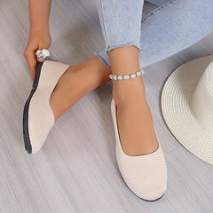 Women's Fabric Ballet Flats Soft Sole Slip On Shoes