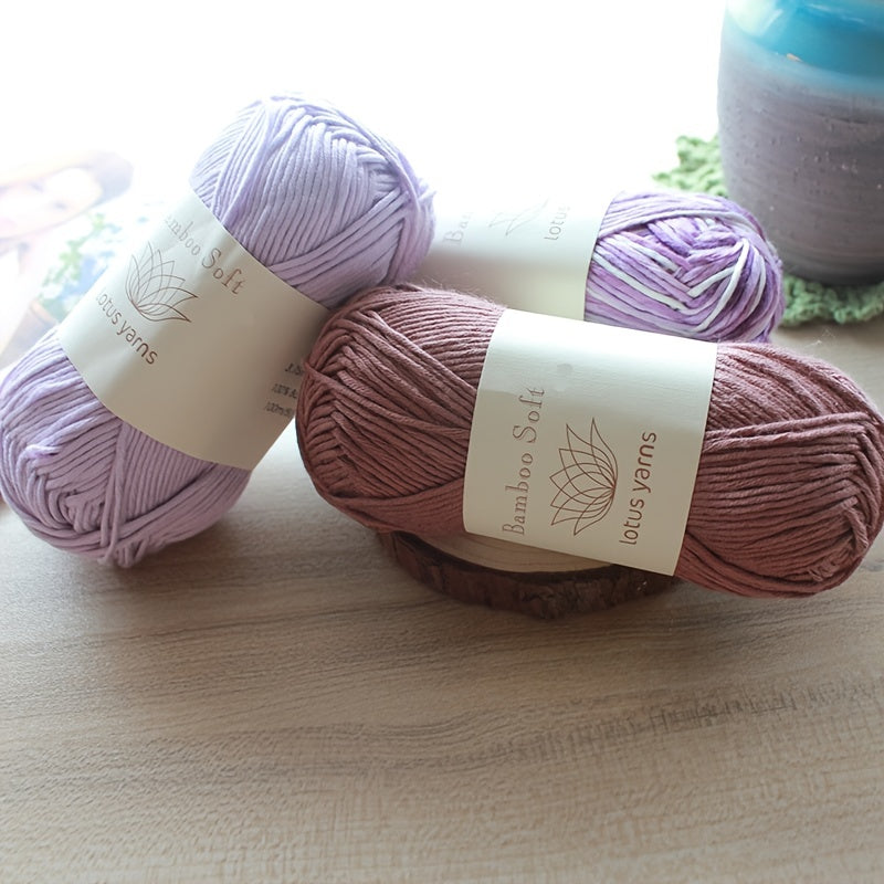 2pcs 50g Lotus Yarns Bamboo Soft Yarn Hand Knitting Yarn Baby Craft DIY