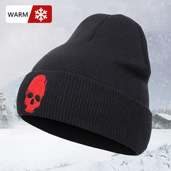Skull Embroidered Knitted Hat for Men