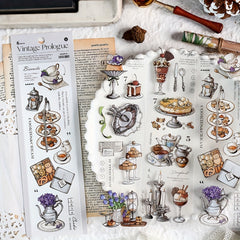 6pcs PET Piecewise Tape 7 24 3in 9 6in Decorative Stickers