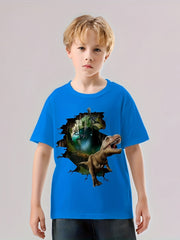 Dinosaur 3D Print T-Shirt for Boys and Girls 4-14 Years
