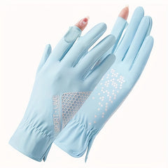 Sunscreen Gloves Elastic Sports Riding Gloves for Women