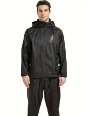 Men's Waterproof Rain Jacket with Hood - Lightweight Adventure Gear
