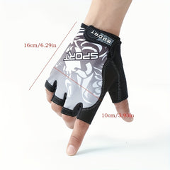 Breathable Half Finger Cycling Gloves Men Women Non Slip Shock Absorbent