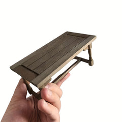 1:12 Scale Wooden Dining Table for Dollhouse Miniature Handcrafted