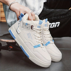 Men's High Top Thermal Sneakers with Fuzzy Lining