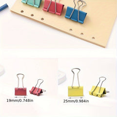 25pcs Colorful Long tail Clip Metal Paper Clip Bill Account Clip 19mm 25mm 32mm