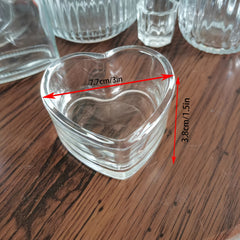 Transparent Glass Candle Holder, Various Shapes