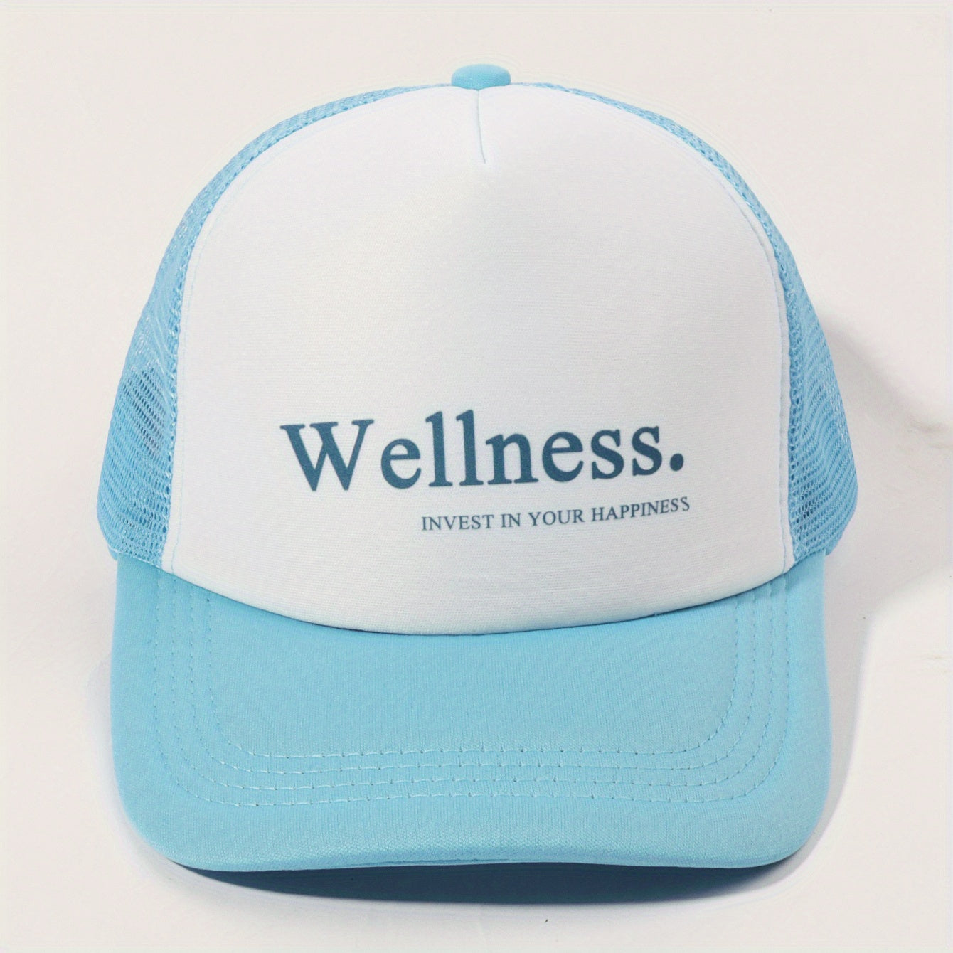 Wellness Printed Trucker Hat & Mesh Baseball Cap Adjustable Dad Hats