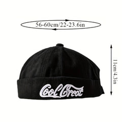 Retro Sailor Hat Embroidered Hip hop Melon Skin Hat