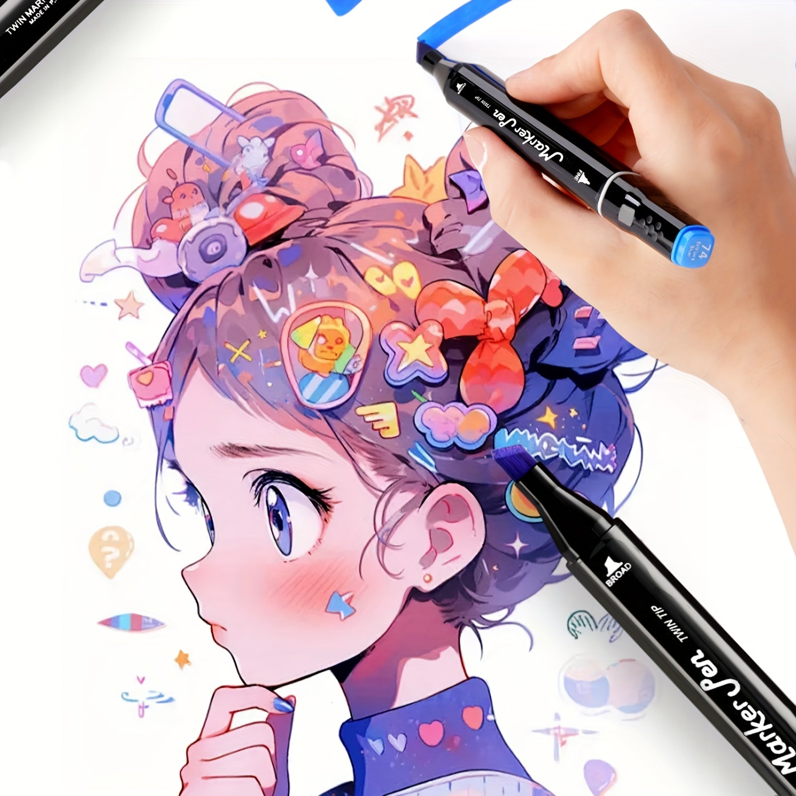 120 Dual Tip Alcohol Markers Set for Vibrant Colouring
