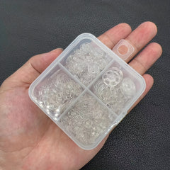 150 Round Transparent Snap Buttons for Clothing DIY