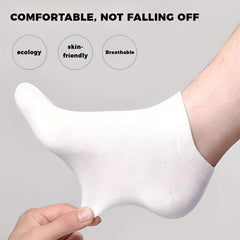 Men's Solid Liner Anklets Socks: Comfy Breathable Soft Sweat Absorbent
