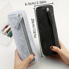 Large Capacity Felt Pencil Bag Student Supplies School Office Case Gift
