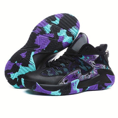 Men's Plus Size High Top Basketball Shoes - Non Slip & Durable