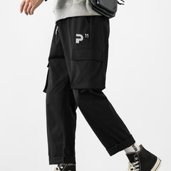 Men s Abstract Print Cropped Cargo Pants