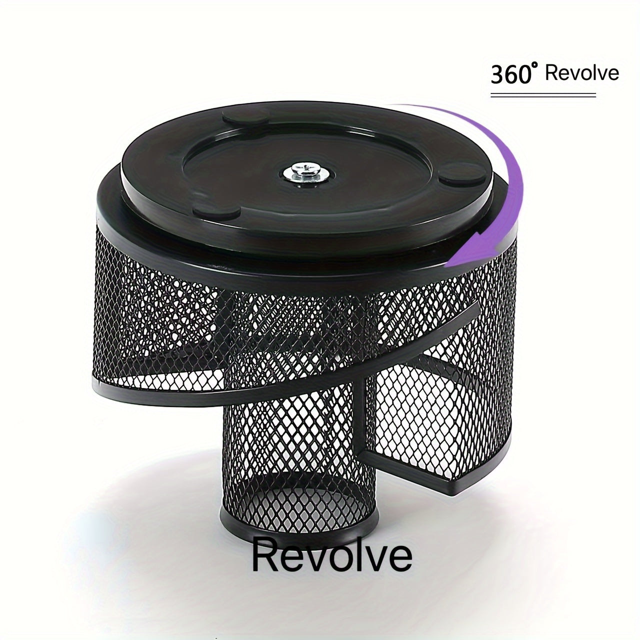 Rotating Pen Holder Mesh Makeup Brush Storage Office Desktop Stationery