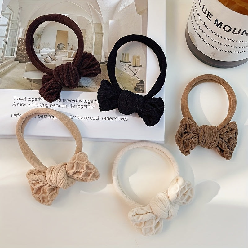 10pcs High Elastic Bow Hair Rope Hair Band Headwear Hair Accessories