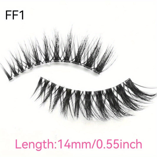 3 Pairs 3D Transparent False Eyelashes Multiple Styles Natural Look