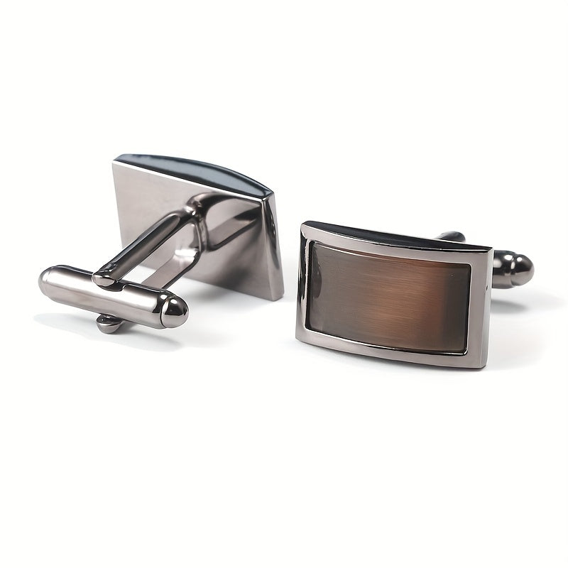 Spring Retro Style Cufflinks Spot Cuff Nails Men's Button Metal Cat Eye Stone