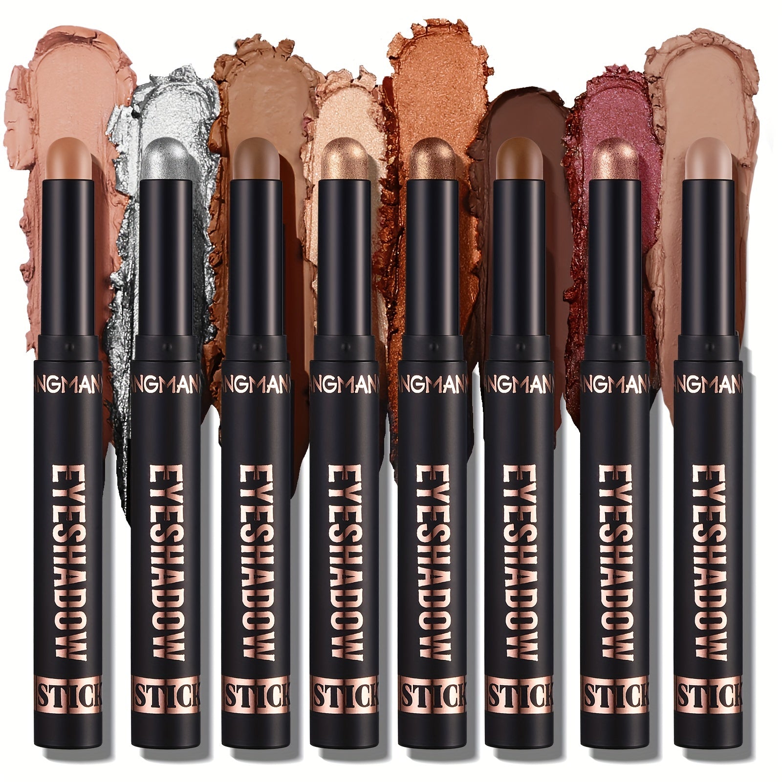 8 Pcs Shimmer Eyeshadow Stick Creamy Waterproof Eye Highlighter Pen