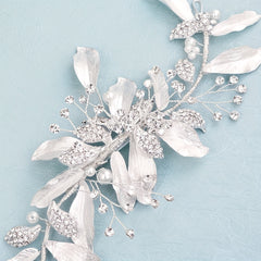 Bridal Faux Pearl Hairpin Headdress Side Clip