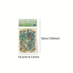 20 Sheets Creative Laser Craft PET Butterfly Stickers