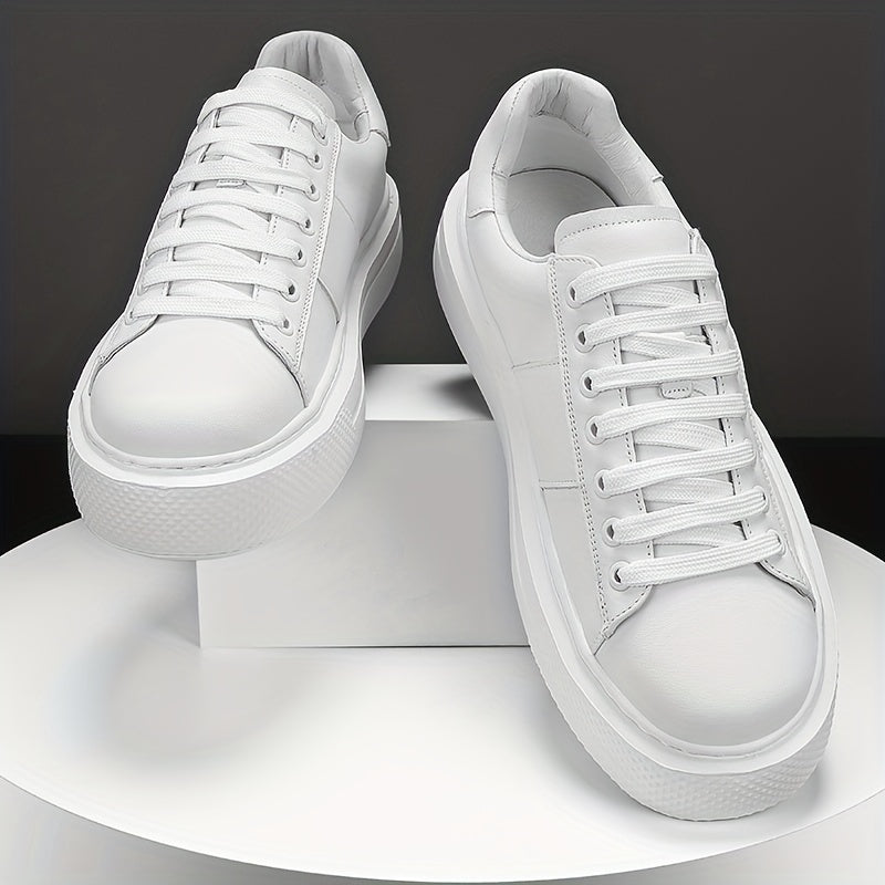 Men's Platform Lace-up Sneakers Chunky Skate Shoes