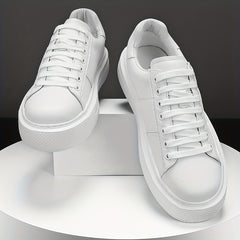 Men's Platform Lace-up Sneakers Chunky Skate Shoes