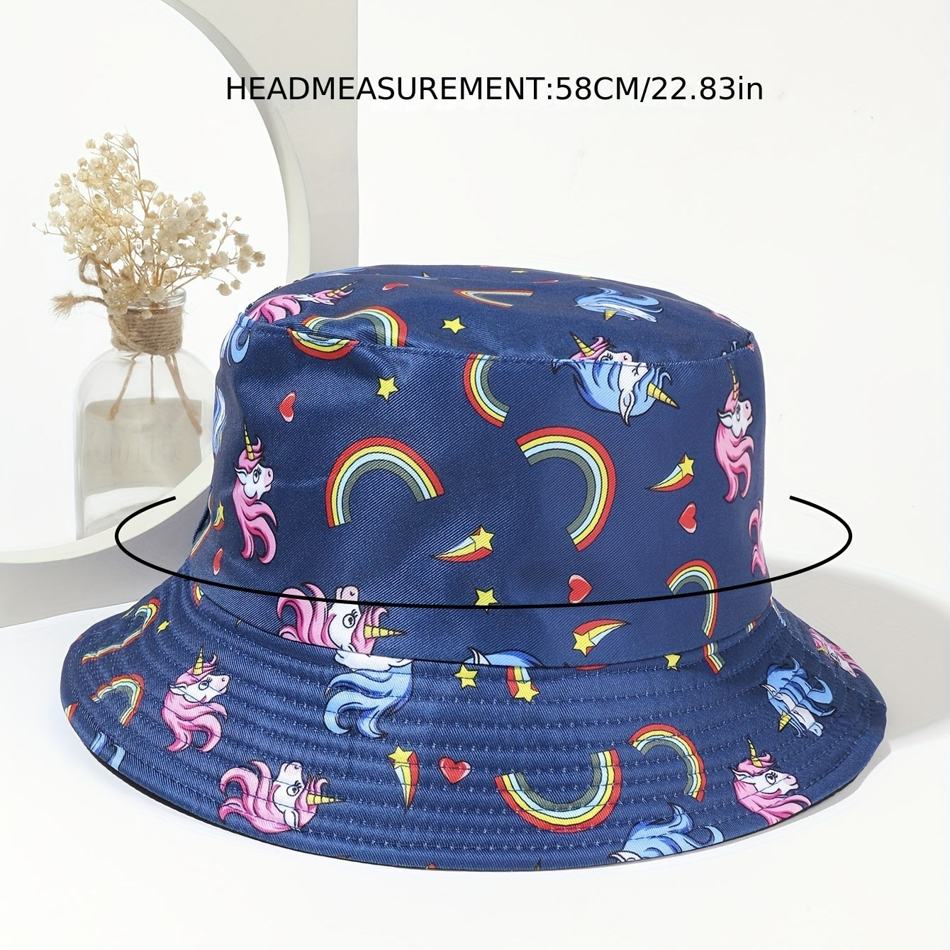 Cartoon Print Bucket Hat Lightweight Basin Hat Casual Sunscreen Fisherman Cap