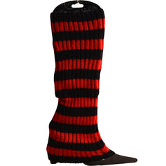 Knit Leg Warmers Harajuku Punk Style Knee High Striped Leg Warmer Socks