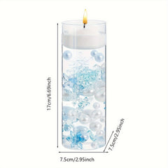 Christmas Vase Snowflake Decoration Kit Pearl Water Floating Candle