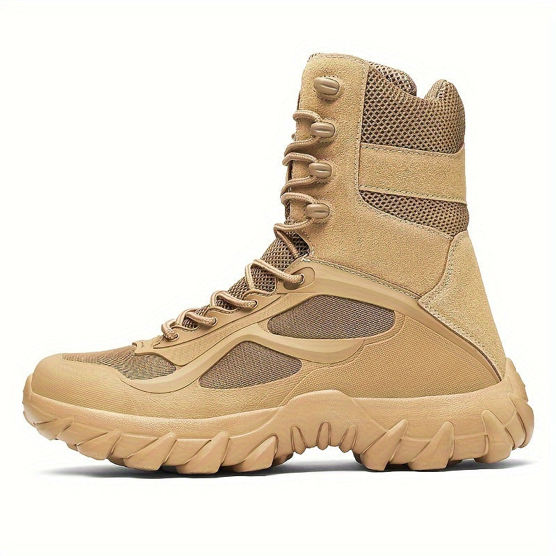 Men's Military Style Hiking Boots Comfy Non Slip Durable Lace Up Shoes