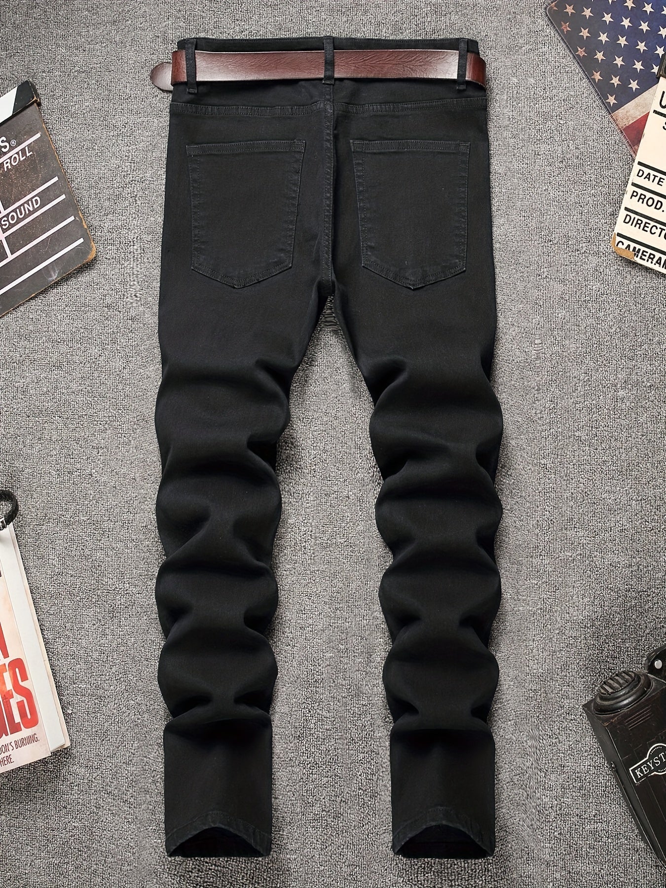 Men's Slim Fit Stretch Denim Jeans with Pockets