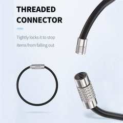 20pcs Large Stainless Steel Key Ring Loop Holder for Luggage Tag