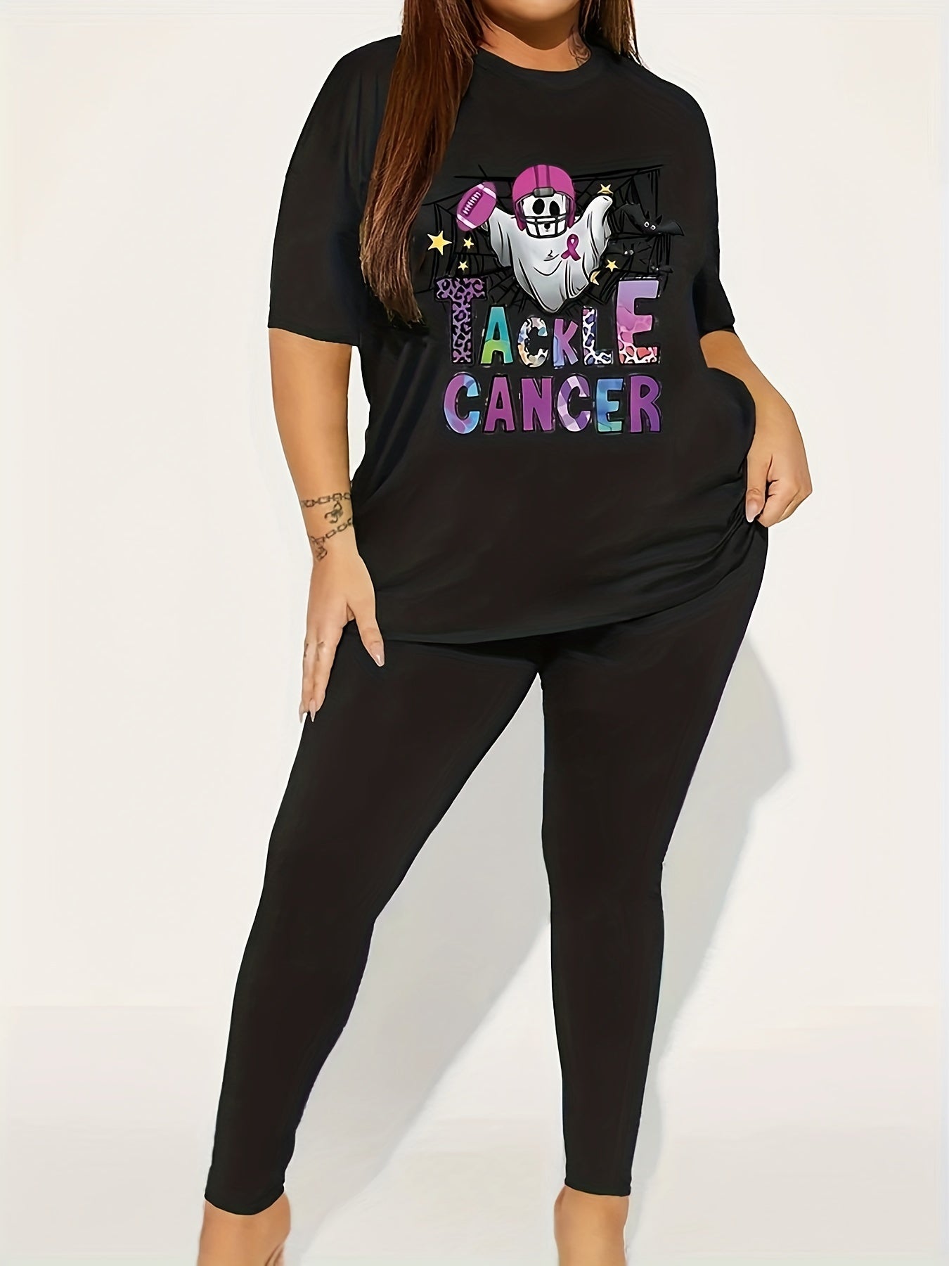 Graphic Print Tee & Leggings Set