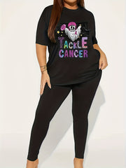 Graphic Print Tee & Leggings Set