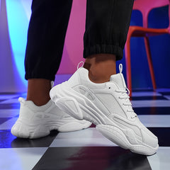 Men's Breathable Chunky Shoes Non Slip Lace Up Sneakers