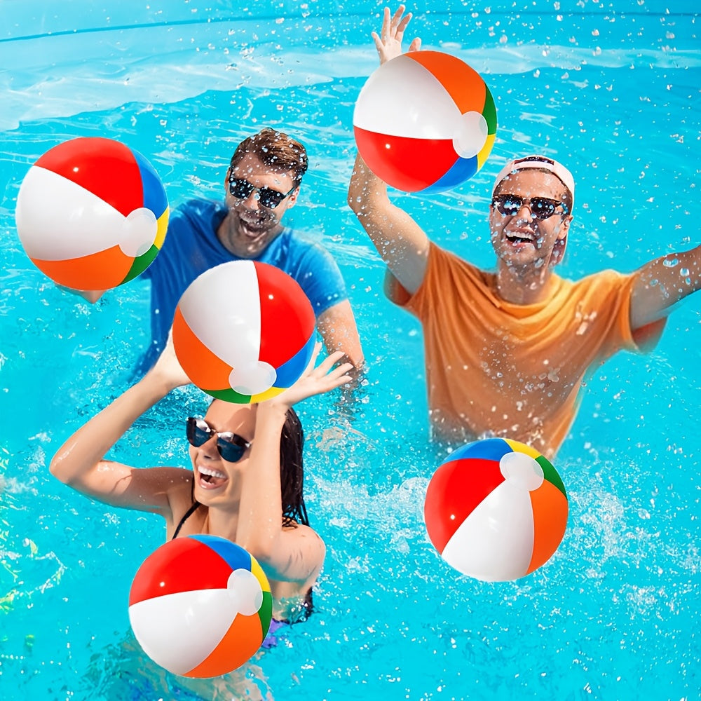10pcs Inflatable Beach Balls for Pool Parties Hawaiian Luau & Carnivals