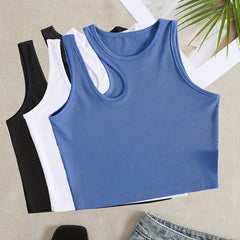 3 Pack Ribbed Crop Tank Tops Sleeveless Summer Top