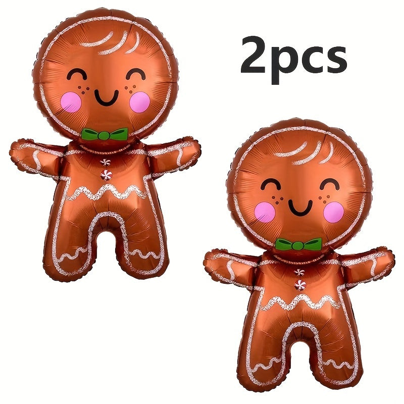 Gingerbread Man Balloon Set for Holiday Party Decor