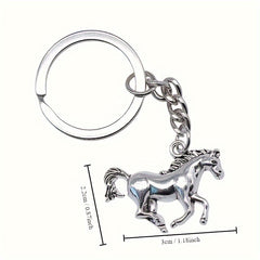 Vintage Horse Pendant Keyring Bag Purse Keychain for Women Girls