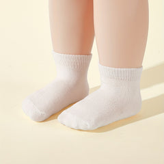 10Pairs Baby Cotton Blend Short Crew Socks for Four Seasons