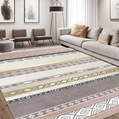 Geometric Soft Faux Sheepskin Rug for Bedroom