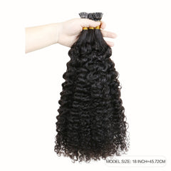 50g Kinky Curly I Tip Hair Extensions 100% Virgin Brazilian Human Hair For Women