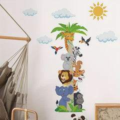 Cartoon Animal Waterproof Vinyl Sticker for Wall Decoration
