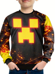 Teens 3D Print Sweatshirt Kids Casual Pullover Street Wear Clothes