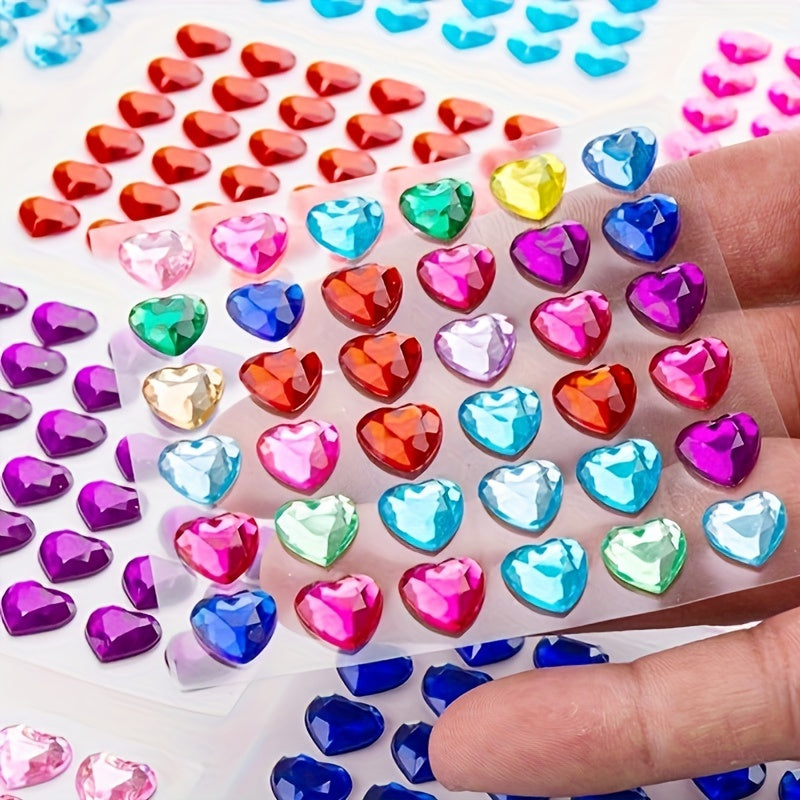 10mm Love Diamond Makeup 3D Sticker Self-adhesive Nail Art Phone Crystal